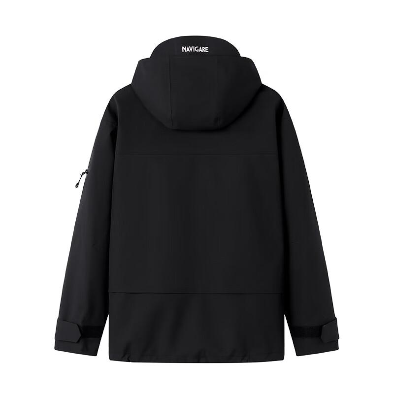 Navigare Men's Outdoor Waterproof Hooded Hardshell Jacket