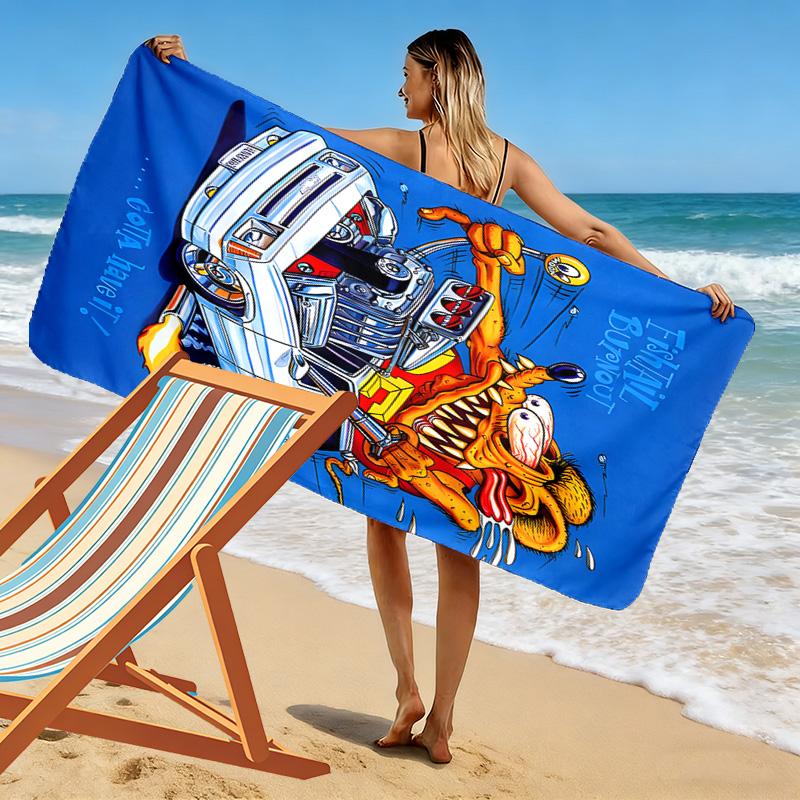 Hoodoo Gurus: Stage Beach Towel Outdoor Camping Beach Swim Absorbent Bath Towel Seaside Travel and Vacation Towels Beach Comfort Printing