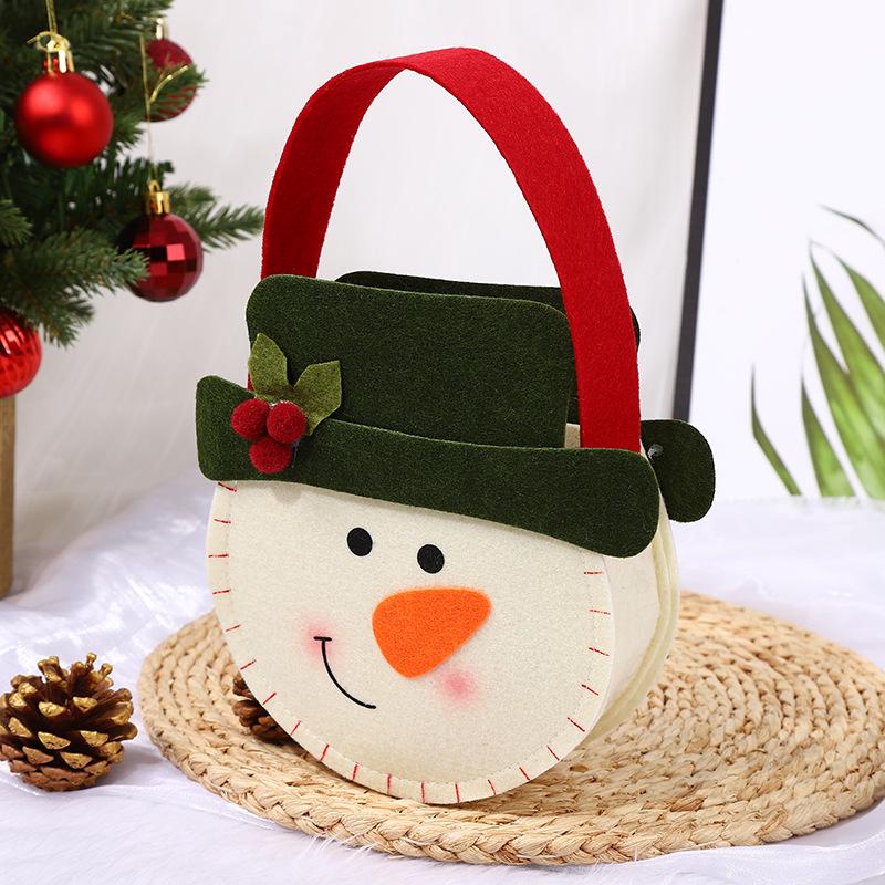 Christmas Eve Apple Double-Sided Tote Bag - Cute Candy Gift Bag