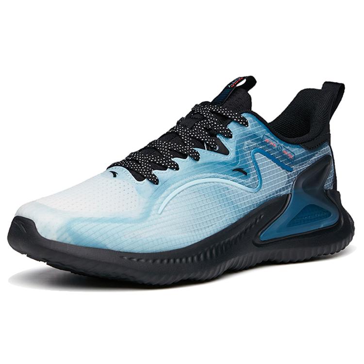 Anta Running Collection Comfortable Cushioning Slip Resistant Abrasion Resistant Low Top Running Shoes Men's Blue Black 112135565-5