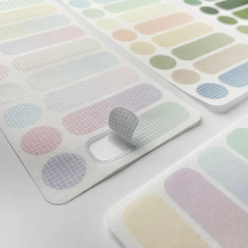 3 Sheets Per Pack Solid Color Label Dot Stickers DIY Crafts Basic Material Decorative Stickers Handmade Product Stickers