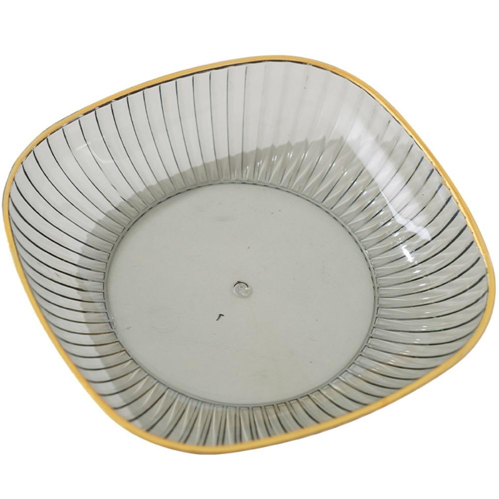 PET Fruit Tray New with Storage Rack Transparent Candy Tray Round and Smooth Multifunctional Dried Fruit Plate Home