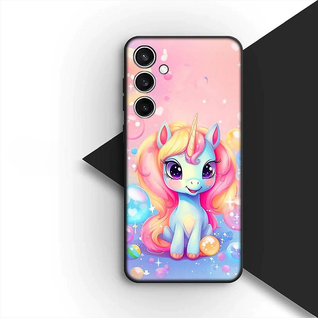 Weiche Hülle für OPPO A80 A18 A16 A40 A17 A15 A38 A78 A79 A54 A57 A12 A60 4G 5G Hülle Handyhülle Comics Einhorn Pferd Regenbogen