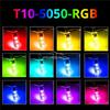 New T10 5050 6SMD DC 12V Waterproof W5W Remote Controller RGB 194 168 Dome Light Silicone Wedge Side Car Signal Atmosphere Bulb Neon Lights 4