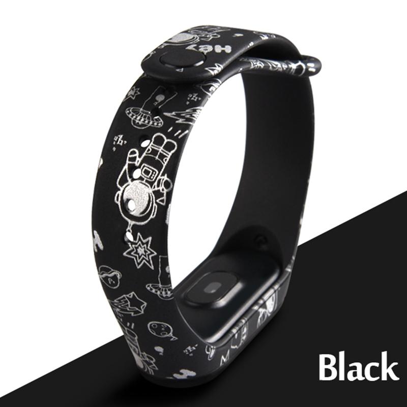 

Силиконовый ремешок для Xiaomi Mi Band 7 5 4 3 6 Аксессуары Замена Браслет for Mi band 7 чёрный