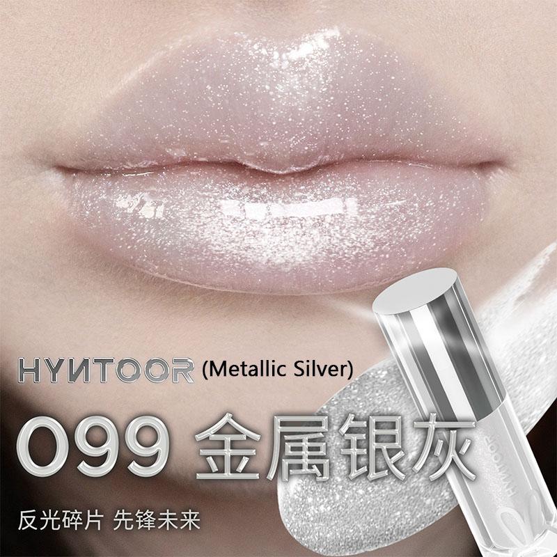 HYNTOOR Goth Lipgloss Spiegel Vochtig Nude Grijs Zwart Zilvergrijs Fijne Glans Lage Verzadiging Lipglans Blijvend Halloween Lip Make-up