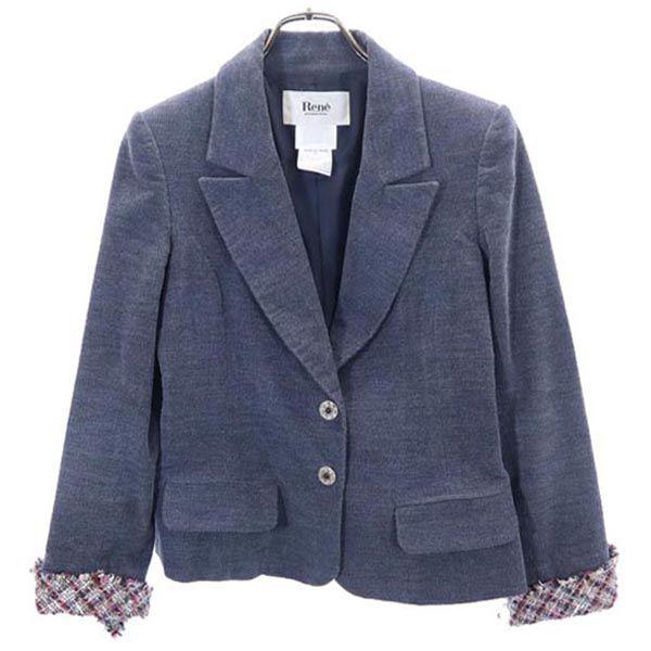 

Rene Вельветовый приталенный пиджак 36 Голубоватый Женский Б/у