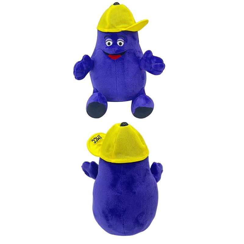 Grimace Shake Yellow Hat Plush Toy Cartoon Animal Design 18cm Height Customizable