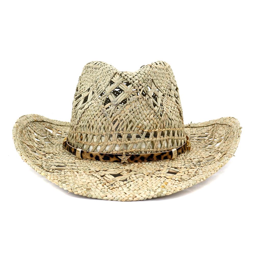 Classic Straw Cowboy Cowgirl Hat 