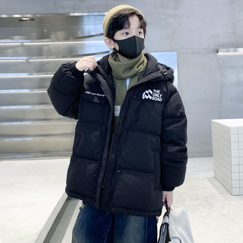 Boys' 2025 Winter Down Jacket: Trendy Thick White Duck Down Coat for Kids