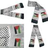 Palästina Gaza Unterstützungsflagge Druck Polyester Schal Fan Fußball Souvenir Geschenk