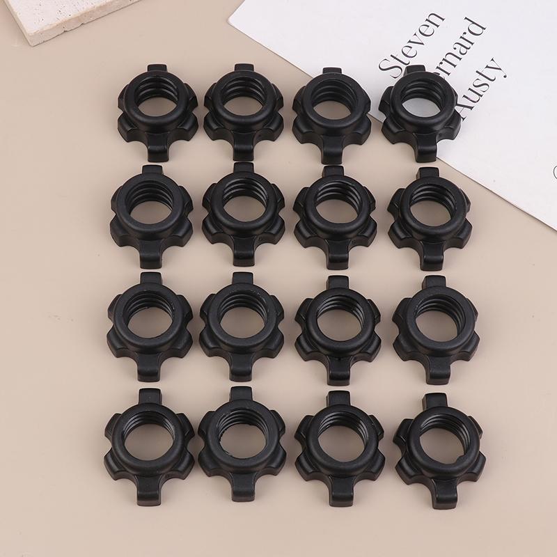 8/16Pcs Barbell Dumbbell Hexagonal Nut Fixing Accessories Home Gym Fitness Equipment Rod Screw Screw Collar Clamp