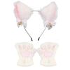 Lolita Cat Ears Headband Set Bow Halloween Dress Up Sweet Cosplay Headwear  Makeup