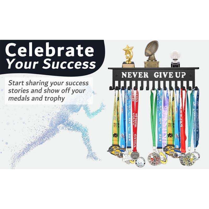 Sports Medal Display Rack Medal Holder Trophies Rack Medal Hanger Medal Display Shelf Alloy Material for Medal Trophies