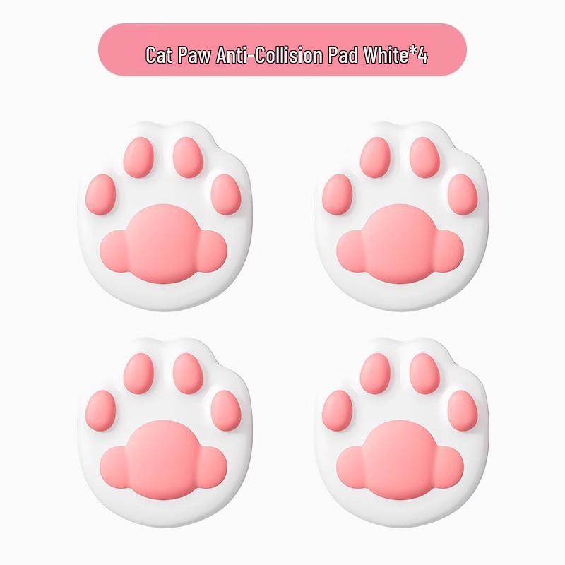 Cute Cat Paw Silicone Door Stopper and Wall Protector Sticker