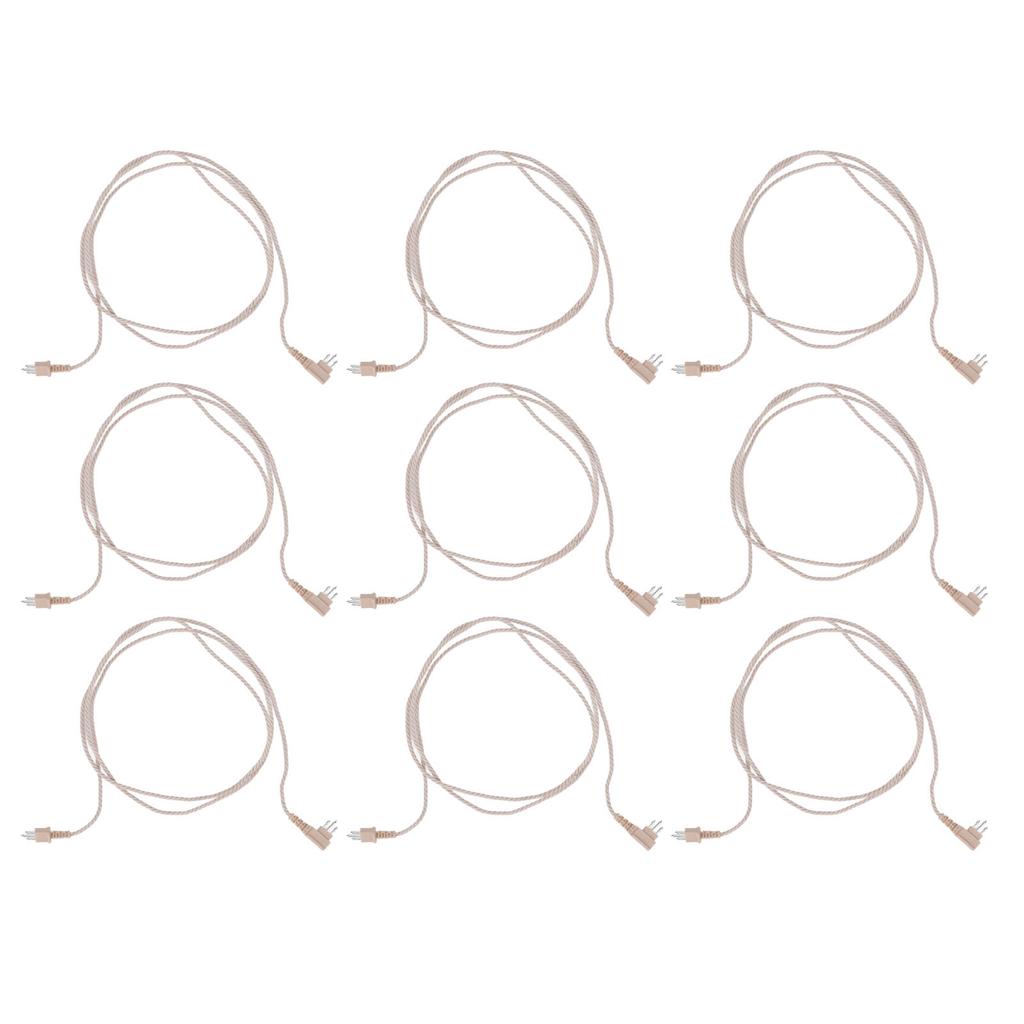 10pcs 3 Pin Hearing Aid Receiver Cable Portable Wear Resistant PVC Hearing Aid Replacement Cord for Hearing Aids