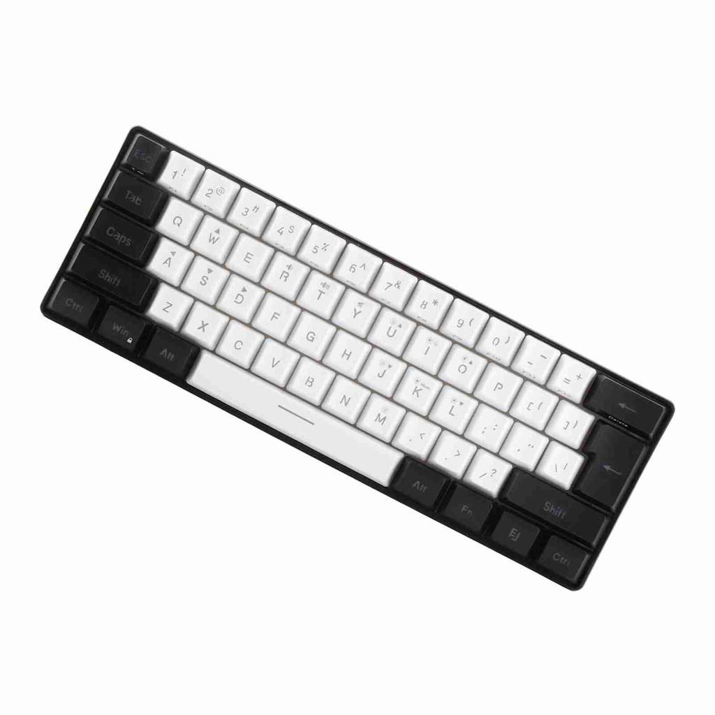 Gaming Keyboard USB 61 Keys RGB Backlit Ergonomic Contrast Color ABS Keycaps Wired Keyboard for Desktop Laptop Travel