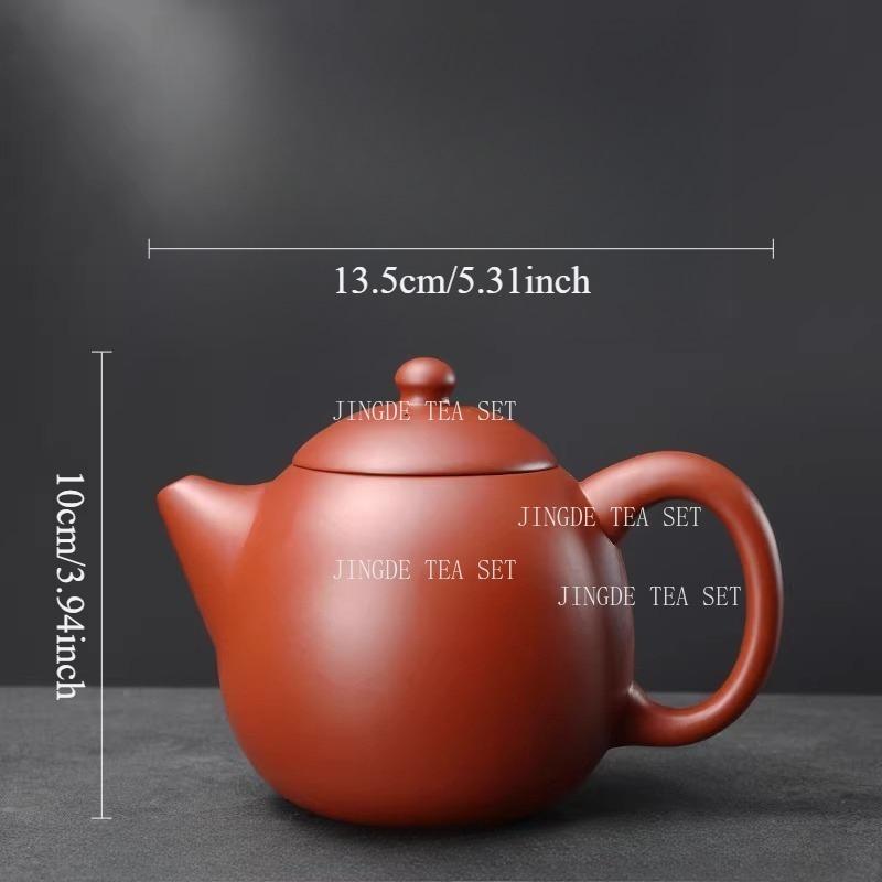 

330ml Purple Clay Dragon Egg Pot Household Chinese Phoenix Singing Pot Large Capacity Teapot Mesh Filter Hole Kung Fu Tea Set