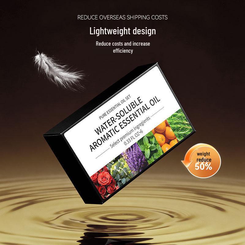 Aroma Essential Oil Set for Humidifier - 6 x 10ml Water-Soluble, Long-Lasting Moisturizing Indoor Diffusers