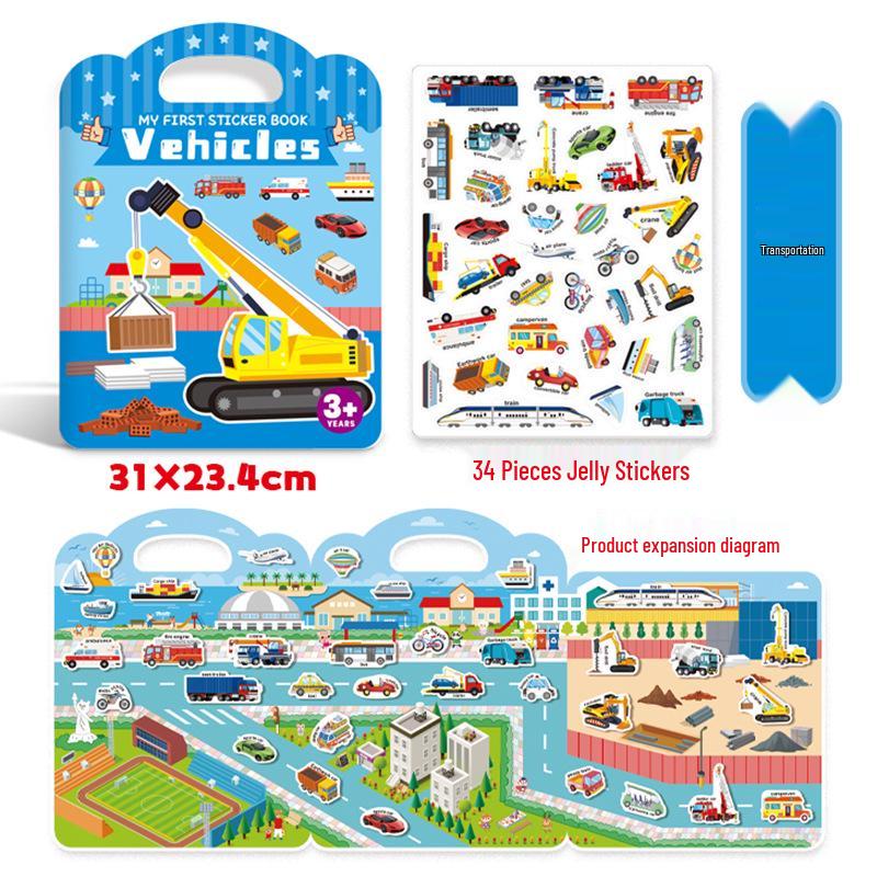 Early Education Quiet Sticker Book for Toddlers: Enlightenment and Cognitive Learning Puzzle