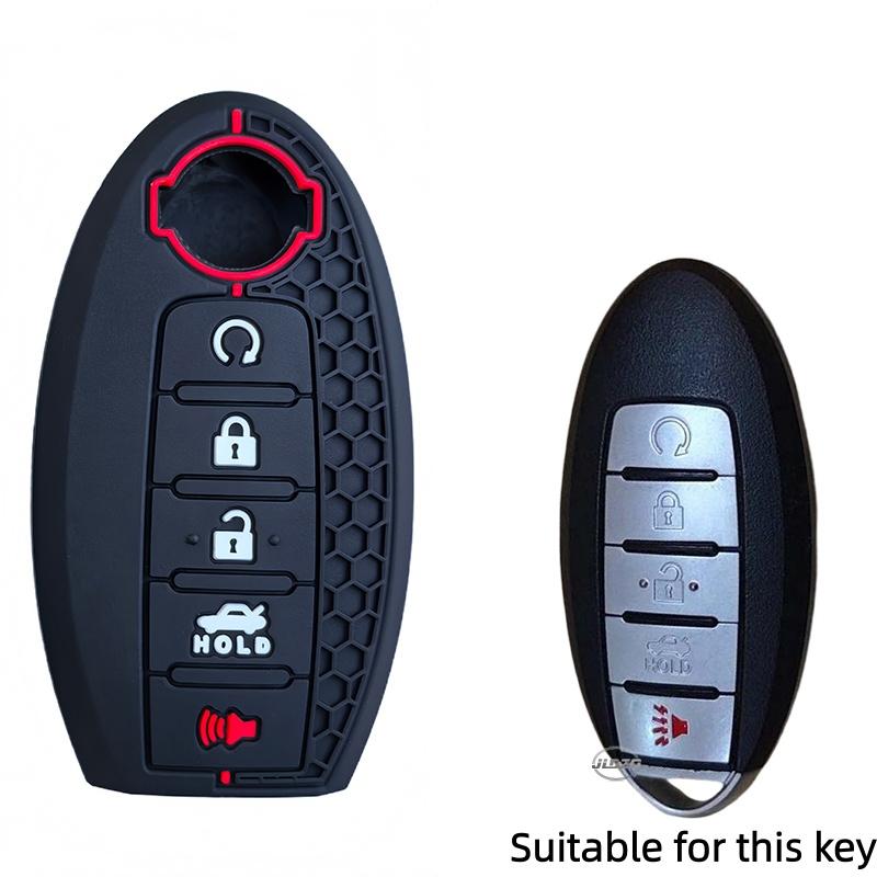 

5 Buttons Silicone Car Key Case Cover Keyless Remote Fob Holder For Nissan X Trail T32 Rogue Patrol Murano Htrail Maxima