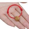 Bracelet en bois de pêche et noyer avec fil rouge pour tous les âges et tous les signes du zodiaque