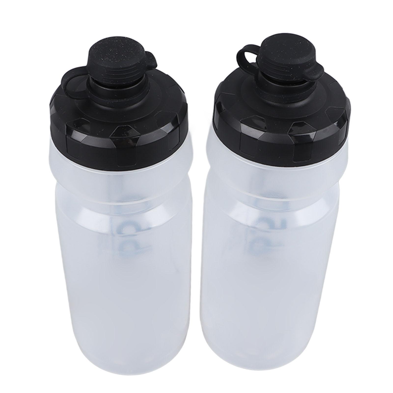 2PCS Cycling Water Bottle Food Grade Plastic Large Capacity Dust Proof Sports Water Bottle with Silicone Spout Lid