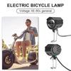 2 in 1 Scooter Horn Headlight Durable Waterproof Motorcycle Electric Bike Front Light Lamp Electric Scooters Accessories 36-72V