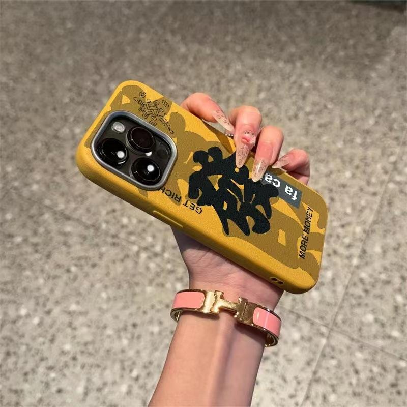Text-printed Apple 15 Phone Case, iPhone 17, New 16 Pro Max, Lucky 15, New Year 14, Chinese Style 13