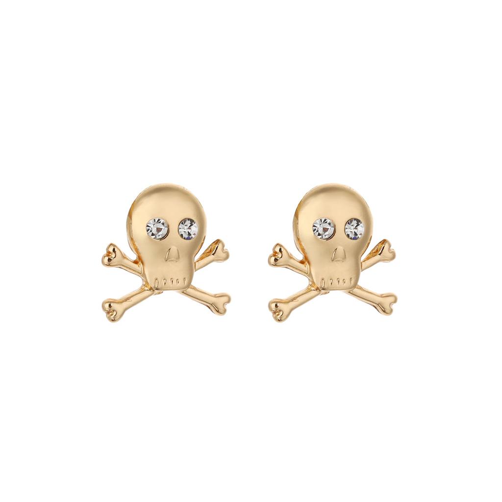 European and American Niche Style Halloween Spider Earrings Ins Personality Design Horror Elements Skull Stud Earrings