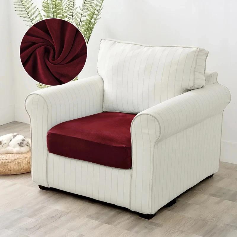 Velvet sofa cushion cover for living room elastic thicken stretch L shape corner armhair sofa slipcover furniture protector