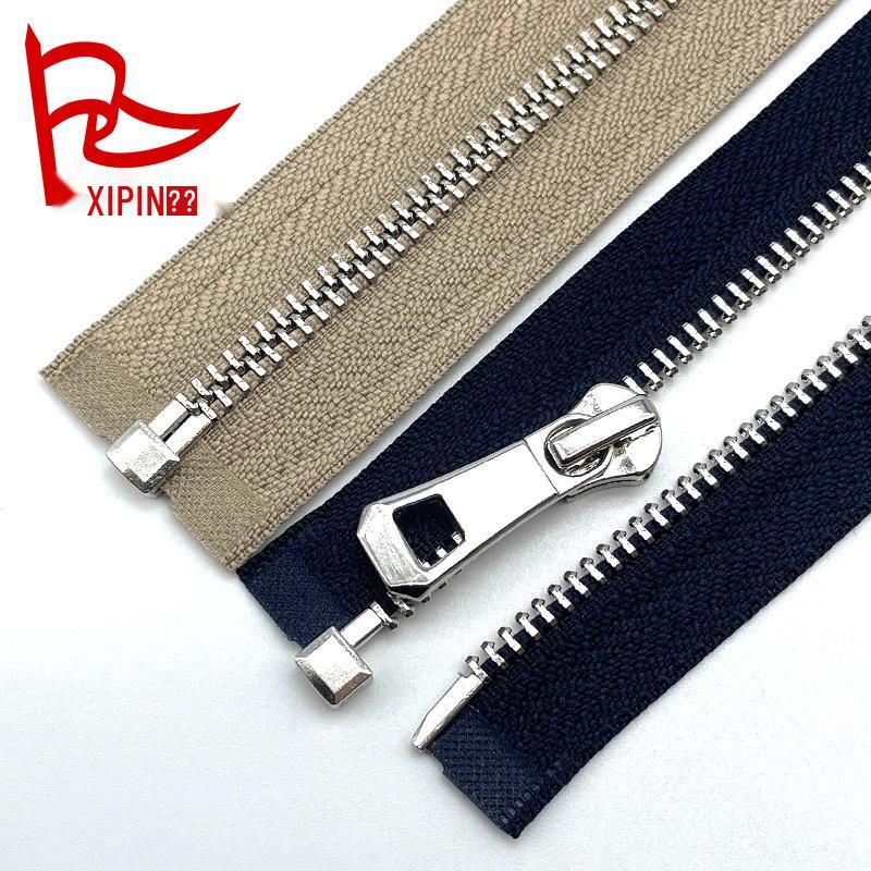 No. 5 Metal Open-End Self-Locking Zipper for Clothing, Leather Goods, Bags, and Jackets.