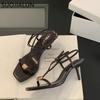 Fashion SUOJIALUN Summer New Brand Women Sandal Fashion Narrow Band Ladies Elegant Gladiator Shoes Thin High Heel Outdoor Dress Pumps