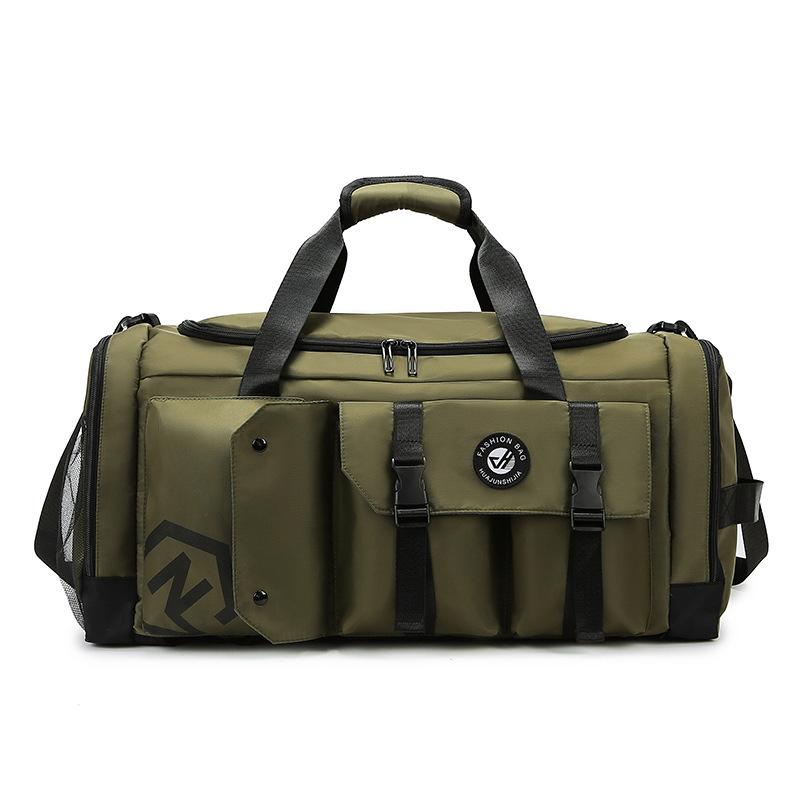 

Travel bag Men s and women s fitness bag Large capacity wet and dry separation Sports training backpack Casual simple messenger bag армія зелений колір