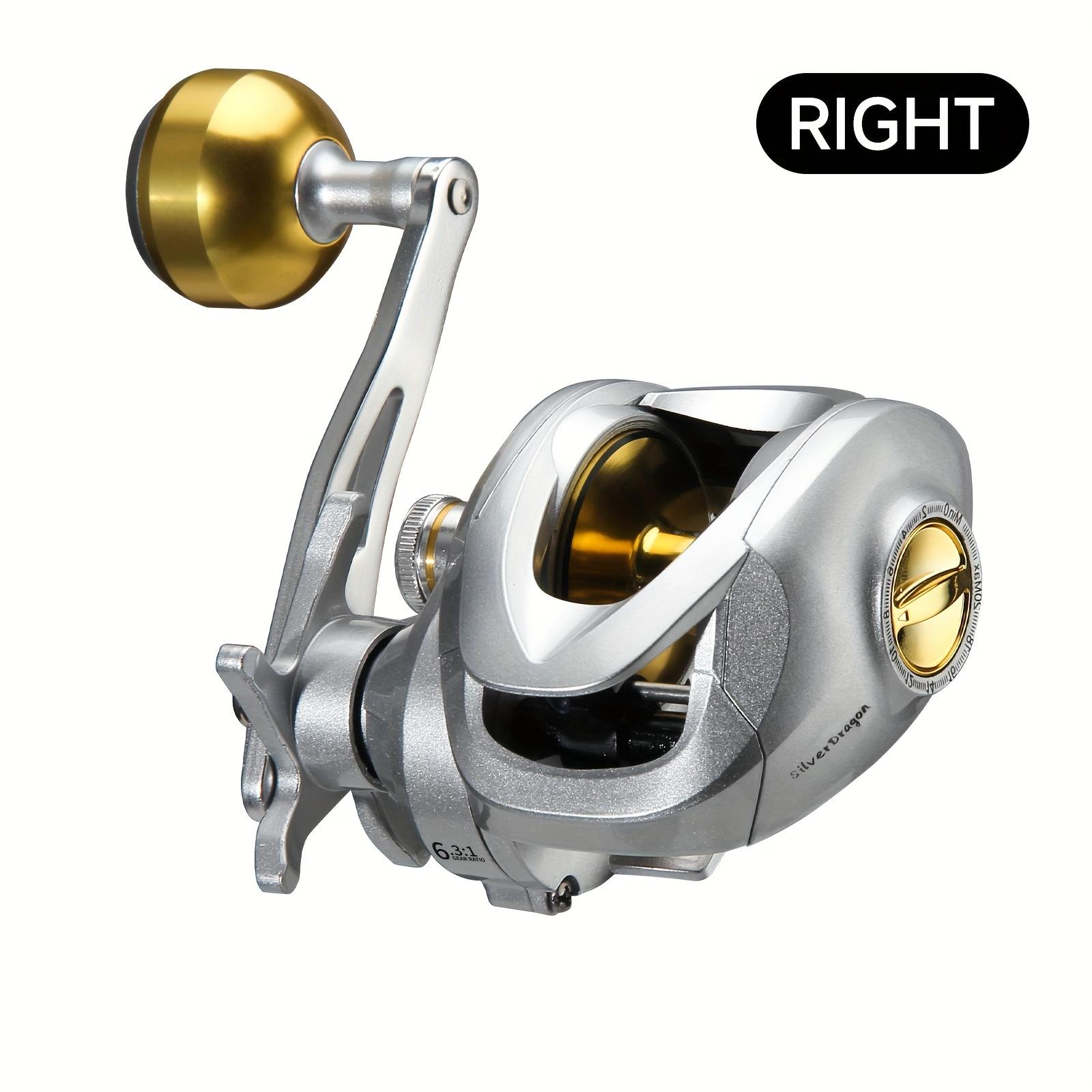 

Металлическая безынерционная катушка Левая и правая рука Высокое передаточное число Идеально подходит для праздничной рыбалки в пресной и соленой воде Отличный подарок Также рыболовные снасти Right