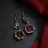Y2K Gothic Style Personalized Creative Rose, Vine, Artificial Crystal Pendant Women's Earrings, Suitable for Daily Wear
