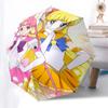 1pc Princess Pretty Cure Automatic Folding Umbrella - Portable 3-Fold Design with 8-Rib Iron Frame, Perfect for Fans, Travelers, Daily Use, and Gifts!