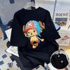 One Piece 2026 Nieuw Populair Katoen Snoep Liefhebber Hakker Unisex T-shirt Zomer Populair Print Casual Ouder-Kind Korte Mouw Shirt