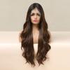 Women's 66cm Hair Simulation Hair Lace Wig Light Brown Hair Rose Hair Net Headwear Full Headwear Pure Hand Woven Carney Kanekalon Wig