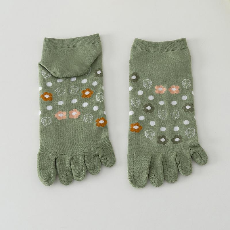 

Женские летние тонкие носки из хлопка с пятью пальцами, впитывающие пот и предназначенные для движения, с неглубоким вырезом 1 pair