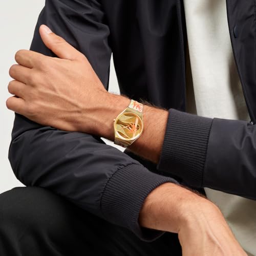 Swatch GOLDEN RED BAMBOO SYXZ105 Women's Beige Watch