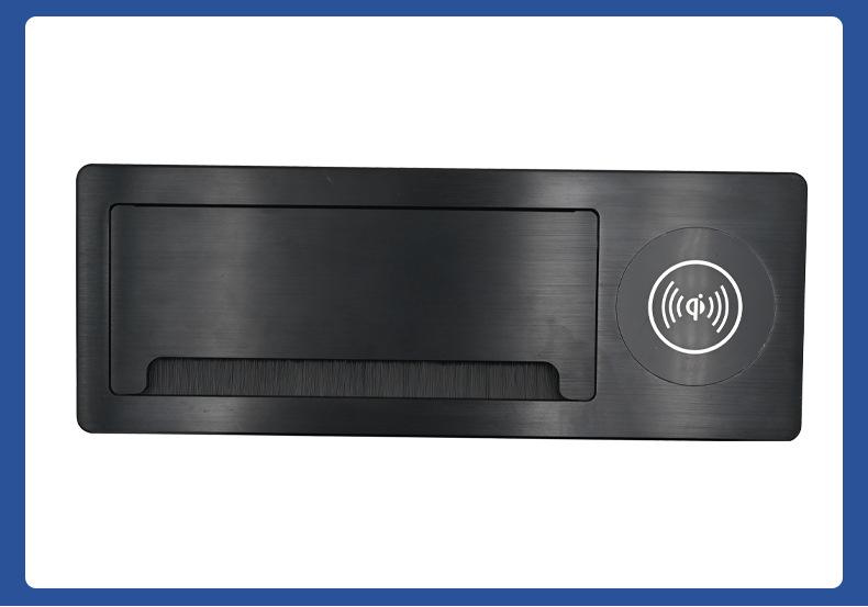Flip-up Multimedia Conference Table Socket with Wireless Charging