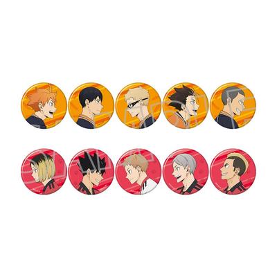 Haikyu [Anime Version] Character Badge Collection, Diameter: Approx. 5.7cm, PaperIronPET, Box of 10