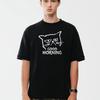 Funny Cat Good Morning T-Shirt Black Unisex Humor Grumpy Kitten Pet Lover Unisex 100% Cotton Novelty T-Top