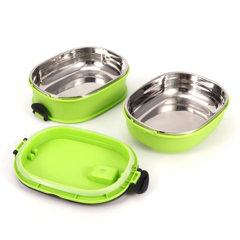 Tragbare Isolier-Thermo-Edelstahl-Lunchbox Lebensmittelbehälter für Picknick im FreienDoppellagig