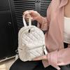 Women's Backpack New Trendy Korean Version Fashion Diamond Simple Temperament Backpack Commuting Fashion Backpack Women