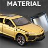 1/24 Lamborghini URUS SUV Alloy Electroplating Sports Car Model Diecast Metal Racing Vehicles Car Model Simulation Sound Light Kids Toy Gift