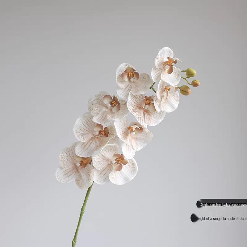 Große 9-Kopf Phalaenopsis Orchidee Künstliche Blume für Hotel- oder Wohnzimmerdekoration