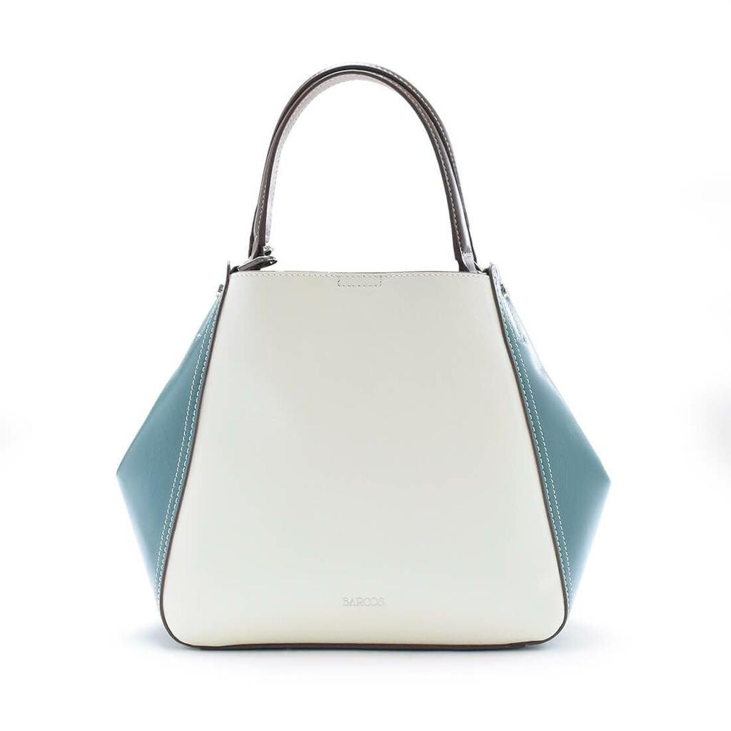 Barcos Leather One Taupe Color-Coordinated 2-Way Handbag, Women's, Size,