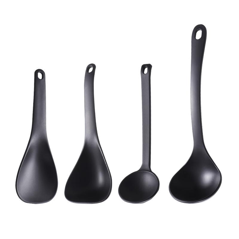 Useful Alloy Ladle Soup Spoon with Long Handle Non-Stick Round Spoons for Soup Cooking Mixing Stirrer Kitchen Tableware